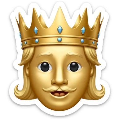 Koning van schaken geef het in de officiële form  sticker