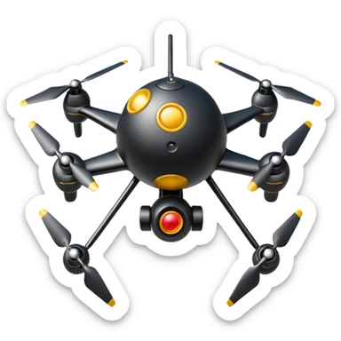Drone kamikaze avec une bombe sous lui sticker