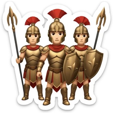 phalanx soldier formation, spartan sticker