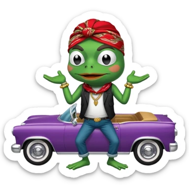 mach mir pepe emotes für twitch im chicano style sticker
