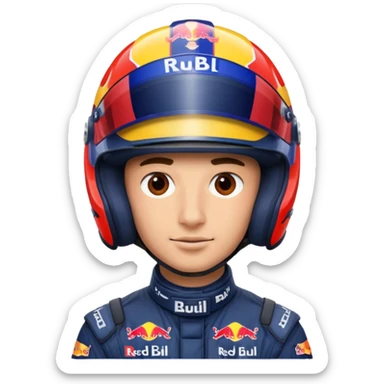 Red bull driver full face covers only helmet invisible f1  sticker
