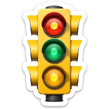 Yellow Light on a traffic signal  sticker