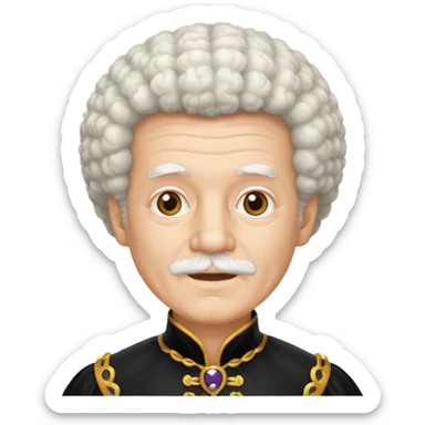afro halloween white grandpa sticker