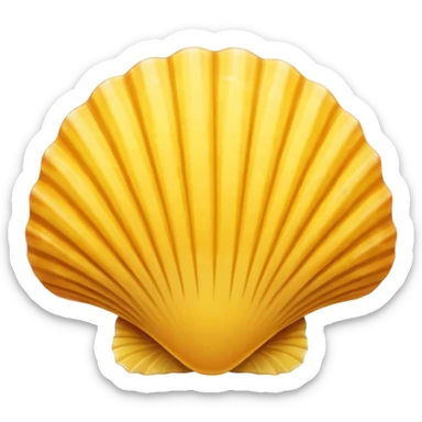 tiny yellow scallop shell, Camino de Santiago sticker