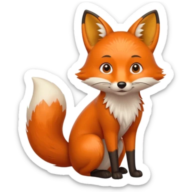 fox peeing sticker