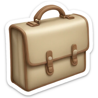 light beige school brief case  sticker