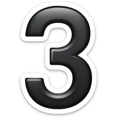 number 3 sticker