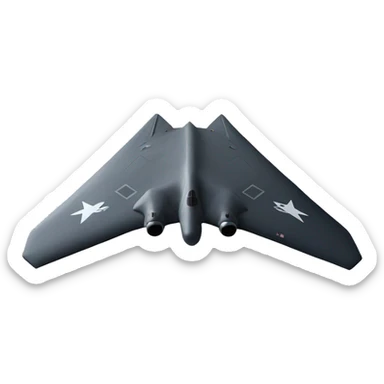 The Northrop B-2 Spirit, also known as the Stealth Bomber, is an American heavy strategic bomber, featuring low-observable stealth technology designed to penetrate dense anti-aircraft defenses sticker