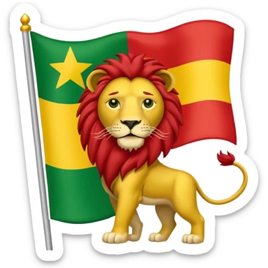 Lion of Judah flag  sticker