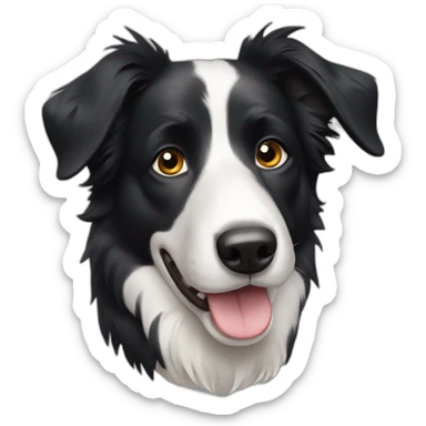 short hair border collie dog sticker