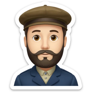 claude monet wearing beret sticker