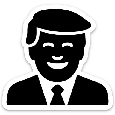 Trump smiles sticker