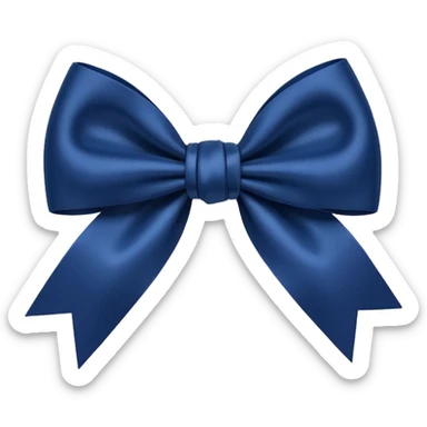 Navy blue bow sticker