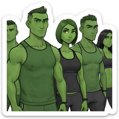 Gym couples sticker