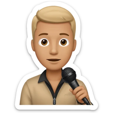 ramadan, man with microphone sticker