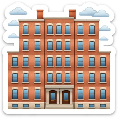 A apartment building sticker