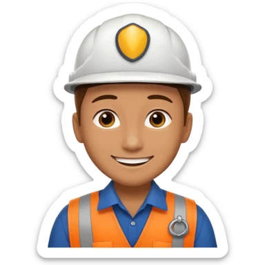 A landscaping company employee asking another person sticker