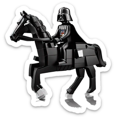 Lego horse racing Darth Vader’s vicious horse  sticker