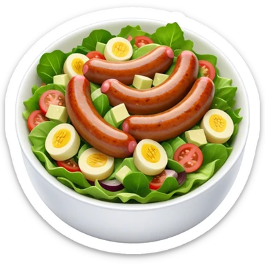 Salad with sausage sticker