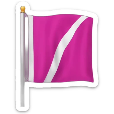 big fuchsia flag with white inscription - "idea" sticker
