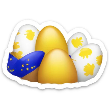 easter basket with eu flag eggs sticker