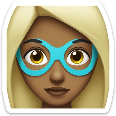 Girl with eye mask sticker