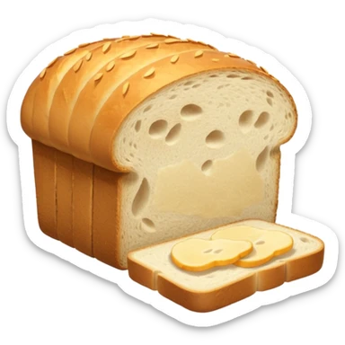 just a sliced bread load simple with cut bread slices on ground  sticker