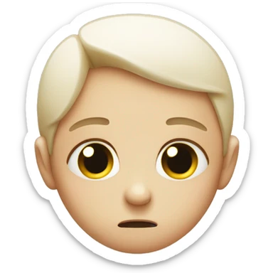 Shy sad heart eye face  sticker