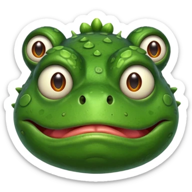 frog with troll face sticker