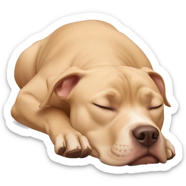 Sleeping blonde pitbull sticker
