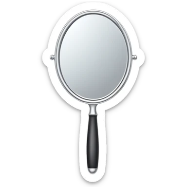 a handheld mirror sticker
