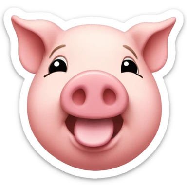 Piggie kissing sticker