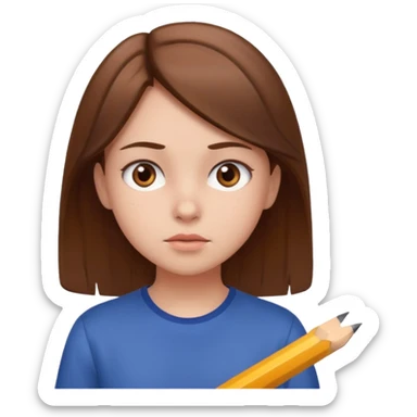 A girl in a practice sticker