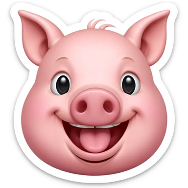 cochon qui rigole sticker