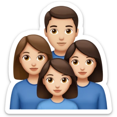 2 girls 1 guy brunettes  sticker