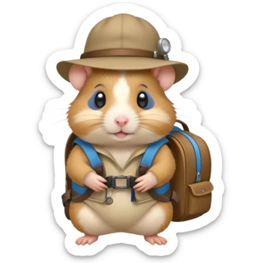 explorer hamster sticker