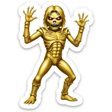 iron maiden monster eddie glamour sparkle dance sticker