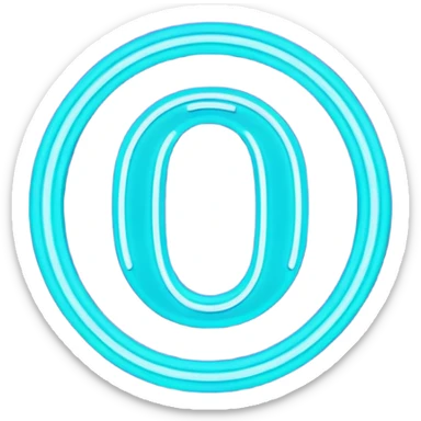 futuristic glowing neon “100” sign, purple and cyan glow, dark background sticker