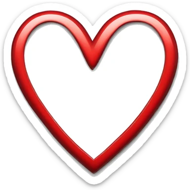 Shiny Red black stripe heart sticker