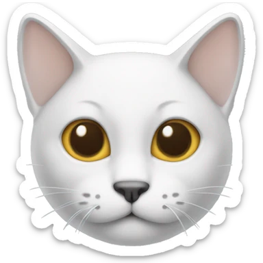 gato blanco con manchas sticker
