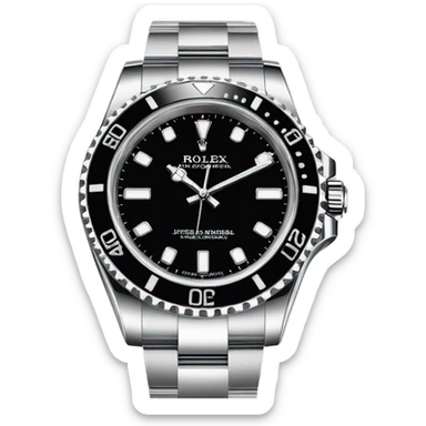 Create Rolex watch with black dial sticker