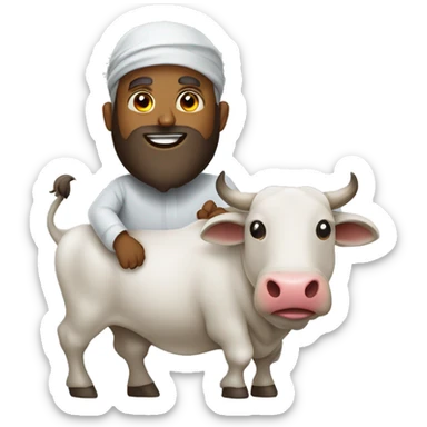 eid ul adha with bull sticker