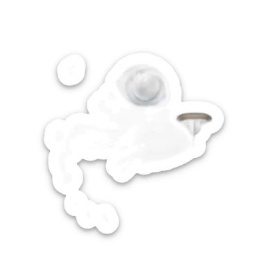 persian cat smiling face with white hair and blue eyes sticker