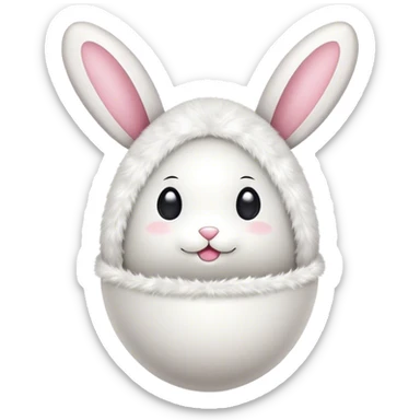 Egg dressed as playboy bunny sticker