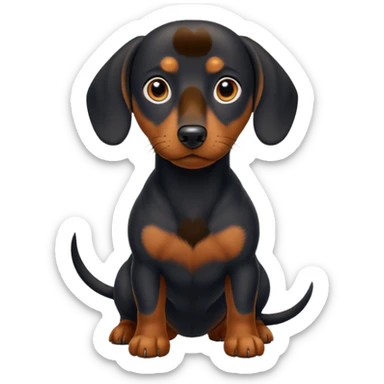 black Dachshund sticker