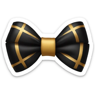 Black and gold bow sticker