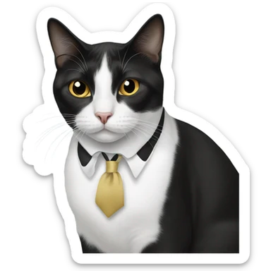 Tuxedo cat in shoes sticker