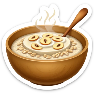 oatmeal porridge bowl, sticker