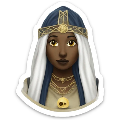 Waite Priestess tarot card  sticker