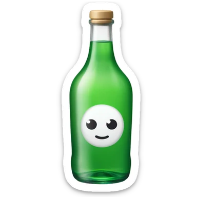 Soju bottle sticker